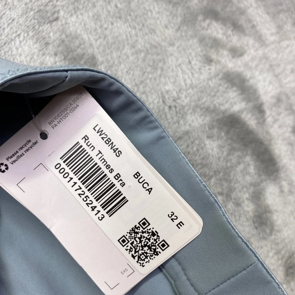 Lululemon Run Times Bra High Support B–E Cups Blue Size 32E NWT‎ W2BN4S